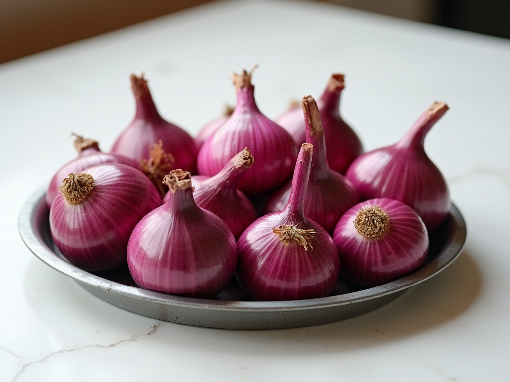 Fresh red onion bulb